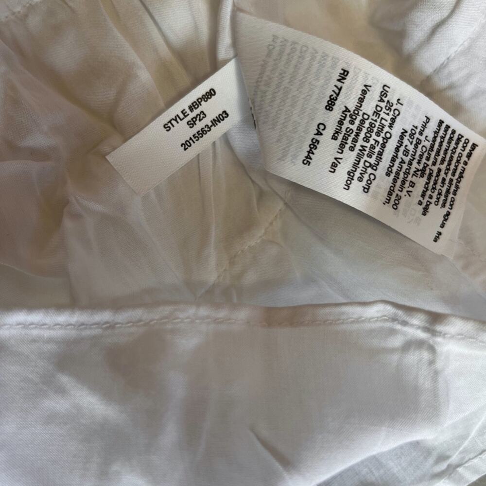 NWT J CREW White Eyelet Sleeveless Short Dress Size M Bridal Shower - Picture 10 of 10